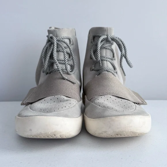 Adidas Yeezy 750 Boost High Top Sneakers 12 Gray Brown Kanye West Suede Boots - Picture 8 of 16